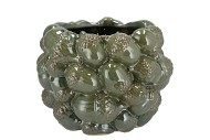 MILOU MAJESTIC GREEN POT ACORNS ALLOVER 25X25X18CM