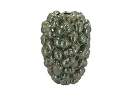 MILOU MAJESTIC GREEN VASE ACORNS ALLOVER 23X23X30CM