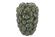 MILOU MAJESTIC GREEN VASE ACORNS ALLOVER 27X27X38CM