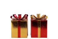 GLAM WILD RED MIX CANDLE HOLDER ASS 9X14CM