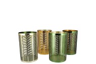 GLAM MAJESTIC GREEN MIX T-LIGHT CILINDER ASS 12X16CM