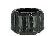 KIRAN MAJESTIC DARK GREEN POT 15X15X11CM