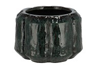 KIRAN MAJESTIC DARK GREEN POT 23X23X16CM