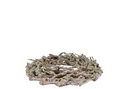 WREATH FESTIVE BIRCH MOSS WITH SNOW 30X7CM