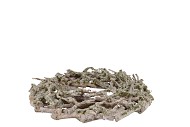 WREATH FESTIVE BIRCH MOSS WITH SNOW 40X8CM