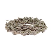 WREATH FESTIVE BIRCH MOSS WITH SNOW 50X9CM
