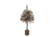 FESTIVE TREE POPLAR MOSS WITH SNOW 25X25X60CM