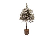 FESTIVE TREE POPLAR MOSS WITH SNOW 30X30X80CM