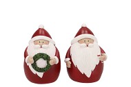 BELLY JOLLY RED XMAS SANTA 8X8X12CM