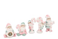 BELLY JOLLY PINK SANTA XMAS CAKE 10X9X11CM