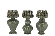 MILOU MAJESTIC GREEN VASE LAMP ASS 9X9X18CM