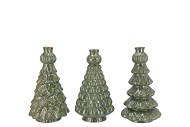 MILOU MAJESTIC GREEN VASE TREE ASS 13X13X21CM