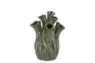 MILOU MAJESTIC GREEN VASE AGLIO ORGANIC 18X18X20CM