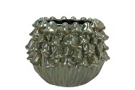 MILOU MAJESTIC GREEN FUNGI POT 20X20X14CM