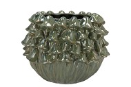 MILOU MAJESTIC GREEN FUNGI POT 22X22X16CM