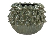 MILOU MAJESTIC GREEN FUNGI POT 28X28X21CM