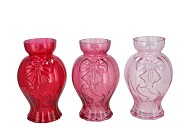 BOWY JOLLY PINK MIX VASE ASS 15X14X23CM