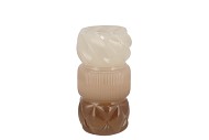 MAE COZY SAND VASE SWIRL TRICOLOR 11X11X20CM NM