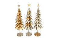 EVY COZY GOLD XMAS TREE METAL ASS 30X100CM