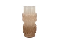 MAE COZY SAND VASE STRUCTURE TRICOLOR 12X12X26CM