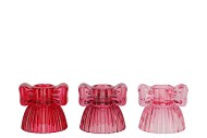 BOWY JOLLY PINK MIX CANDLE H BOW STRUCTURE ASS 11X18CM