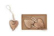 FEE NATUREL HANGER HEART 8X8CM  P/4