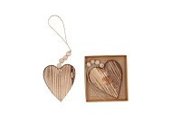 FEE NATURAL HANGER HEART 10X10CM  P/2