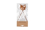 PICK RUSTY OAK LEAF METAL 5X17CM P/4