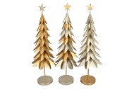 EVY COZY GOLD XMAS TREE METAL ASS 30X116CM