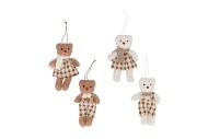 LOULOU SCOTTISH BROWN HANGER BEAR CHECK ASS 4X8X14CM