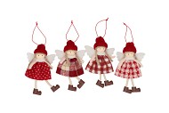 LOULOU JOLLY RED HANGER GIRL WITH HAT ASS 8X2X14CM