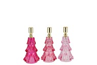 JAZZ JOLLY PINK CANDLE HOLDER X-MAS TREE ASS 8X13CM