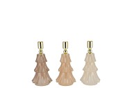 JAZZ COZY SAND CANDLE HOLDER X-MAS TREE ASS 8X13CM
