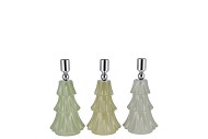 JAZZ NORDIC GREEN CANDLE HOLDER X-MAS TREE ASS 8X13CM