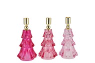 JAZZ JOLLY PINK CANDLE HOLDER X-MAS TREE ASS 9X16CM