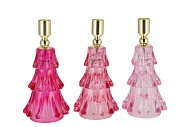 JAZZ JOLLY PINK CANDLE HOLDER X-MAS TREE ASS 10X20CM