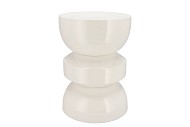 SEPHORA COZY WHITE STOOL / SIDE TABLE 32X32X45CM