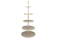 STORAGE SHELF SWIRL COZY SAND 63X63X155CM