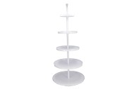 STORAGE SHELF SWIRL NORDIC WHITE 63X63X155CM