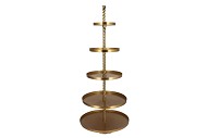 STORAGE SHELF SWIRL MAJESTIC GOLD 63X63X155CM