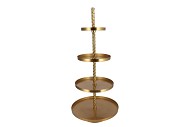 STORAGE SHELF SWIRL MAJESTIC GOLD 56X56X125CM