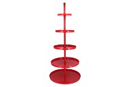 STORAGE SHELF SWIRL JOLLY RED 63X63X155CM
