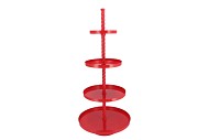 STORAGE SHELF SWIRL JOLLY RED 56X56X125CM