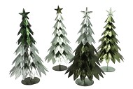 GLAM NORDIC SILVER GREEN MIX TREE IRON ASS 22X22X40CM