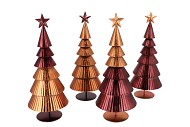 GLAM SCOTTISH BROWN  MIX XMAS TREE IRON ASS 16X16X40CM