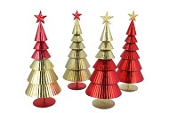 GLAM WILD RED MIX XMAS TREE IRON ASS 16X16X40CM