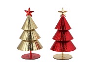 GLAM WILD RED MIX XMAS TREE IRON ASS 11X11X18CM
