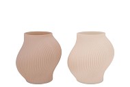 LUXX COZY SAND VASE SWIRL ASS 19X19X20CM