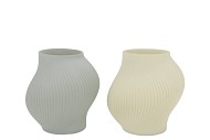 LUXX NORDIC GREEN VASE SWIRL ASS 19X19X20CM