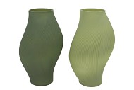 LUXX MAJESTIC GREEN VASE SWIRL ASS 18X18X30CM